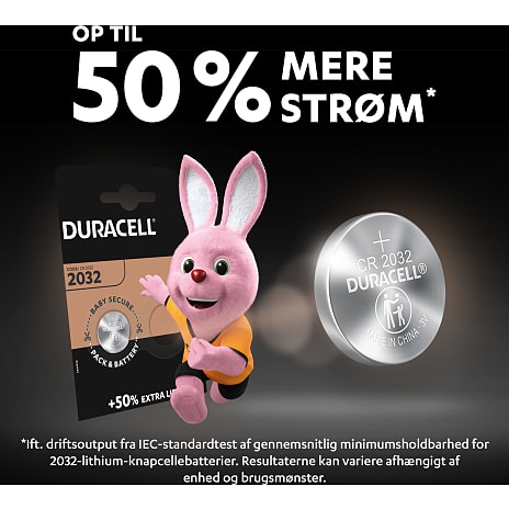 Duracell knapcelle CR 2032 batterier 4-pak