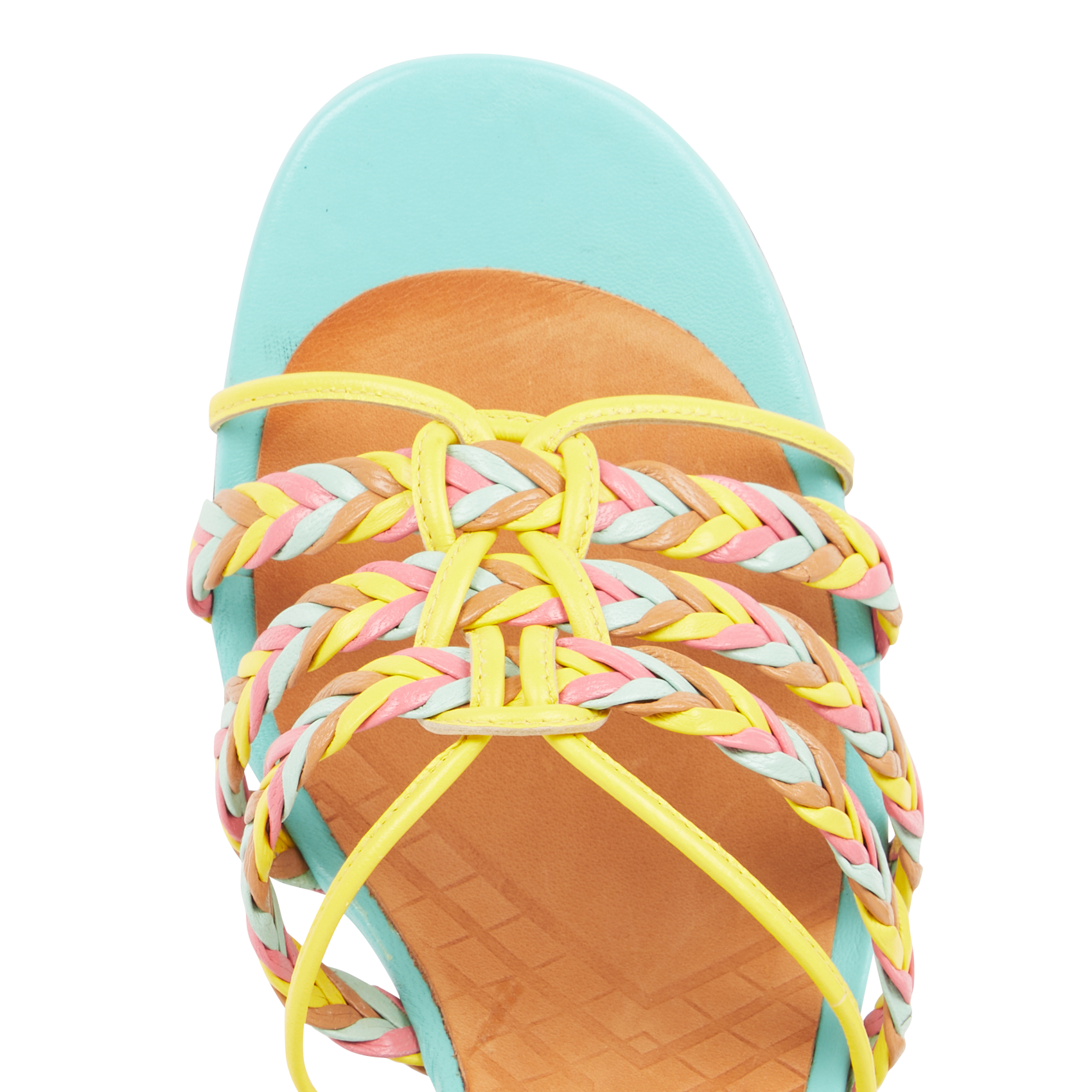 BARI - Sandales à talon en cuir | Multicolore