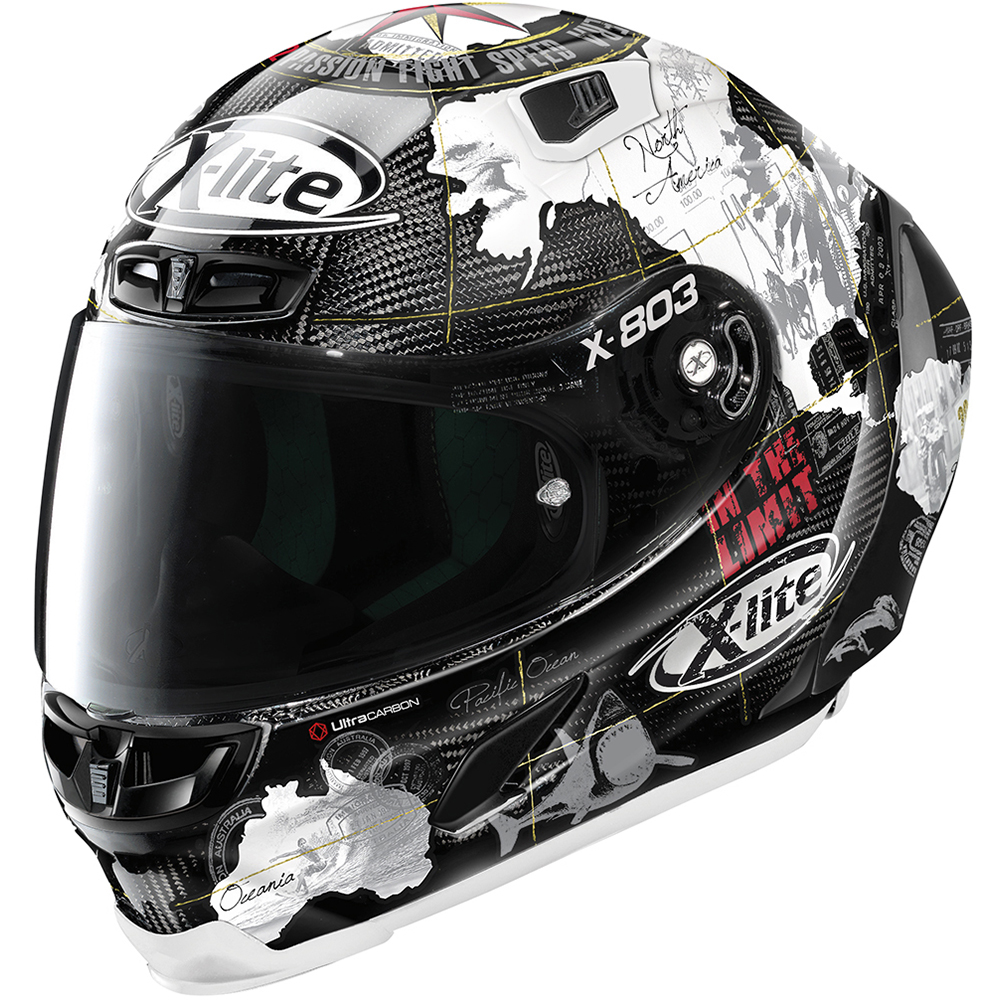 X-lite - Casque X-803 RS Ultra Carbon Replica Carlos Checa Noir / Blanc