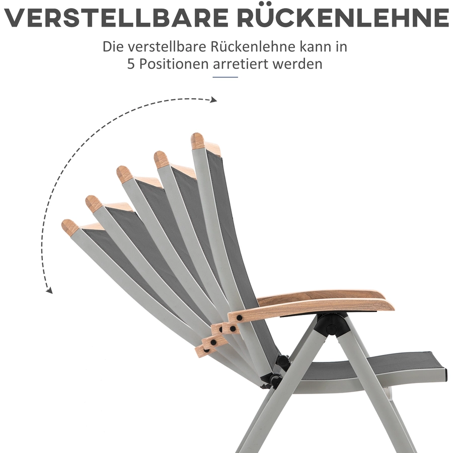 Outsunny Liegestuhl mit gefaltete Merkmale bunt
