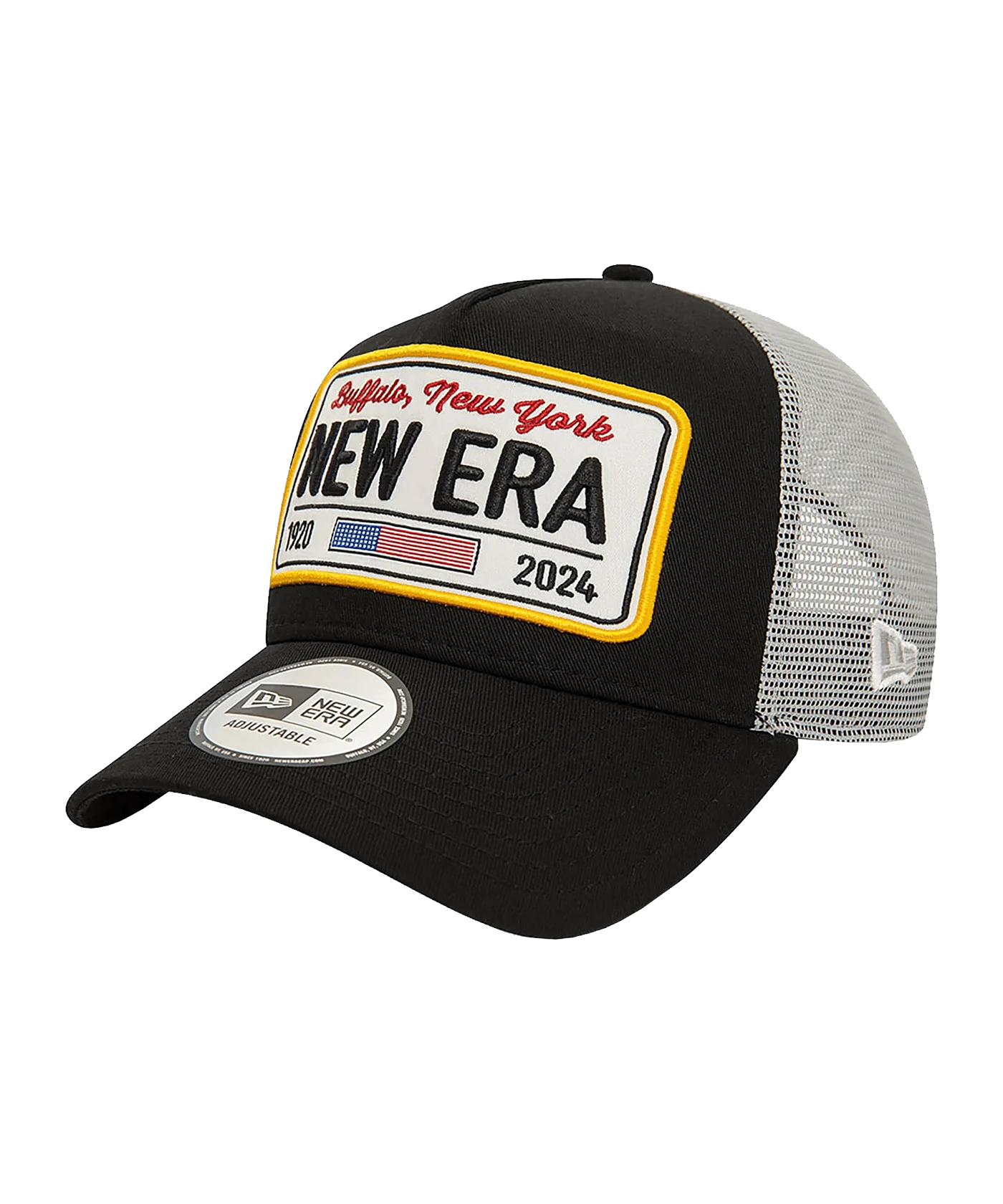 New Era Branded Trucker Cap Schwarz