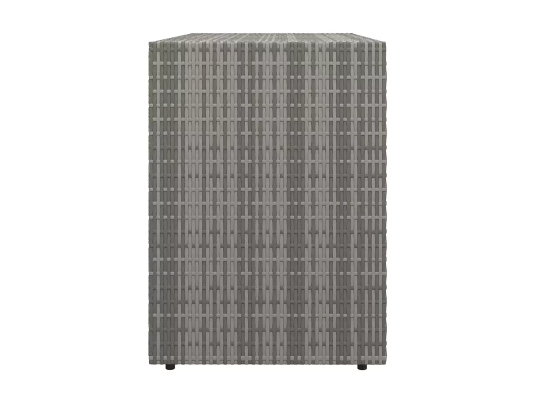 Armoire de rangement jardin Gris 100x55,5x80 cm Résine tressée