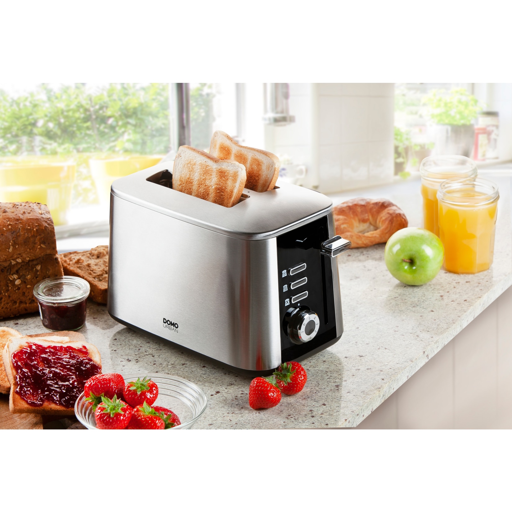 Domo DO972T Toaster Edelstahl Turbo