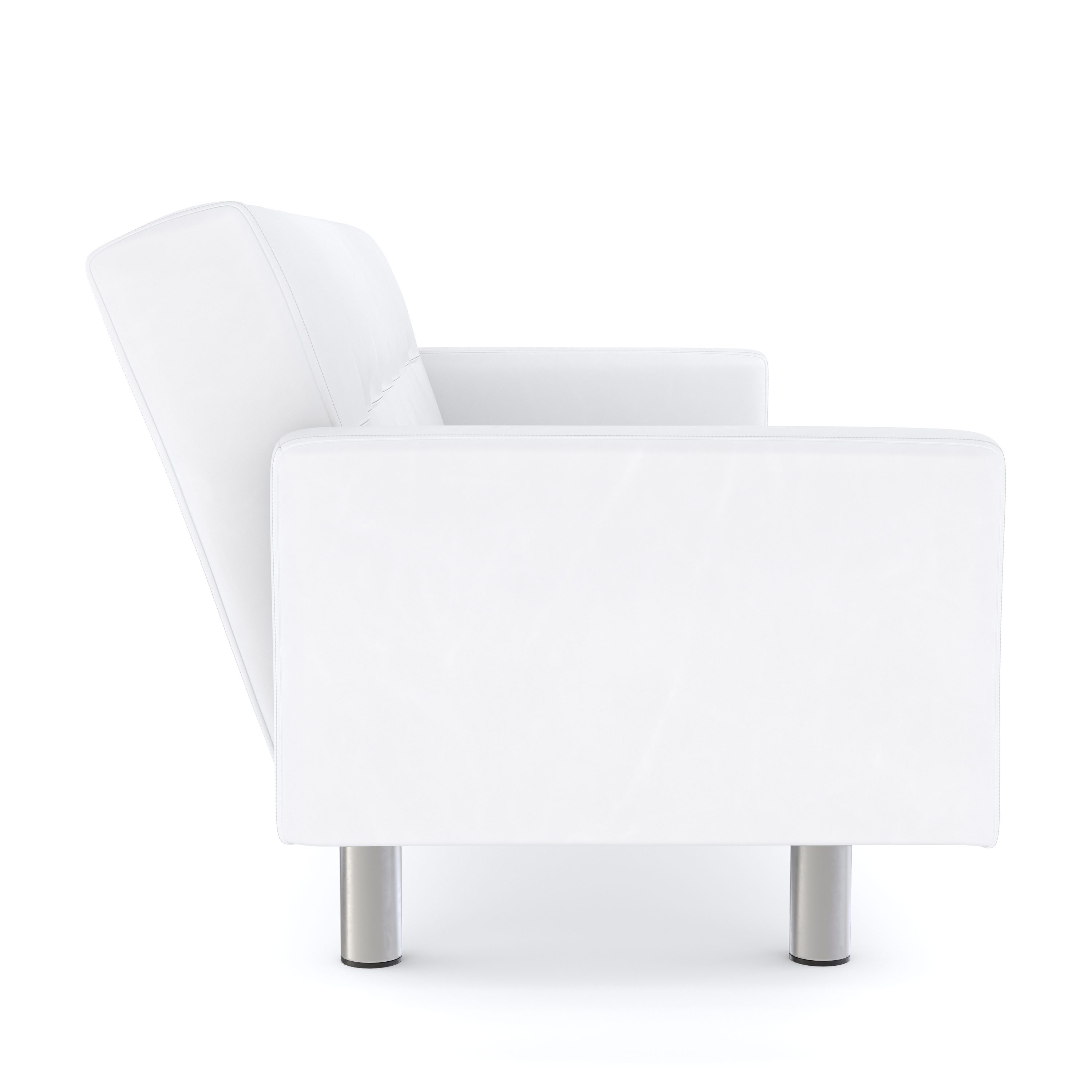 Schlafsofa Leder YALE weiss