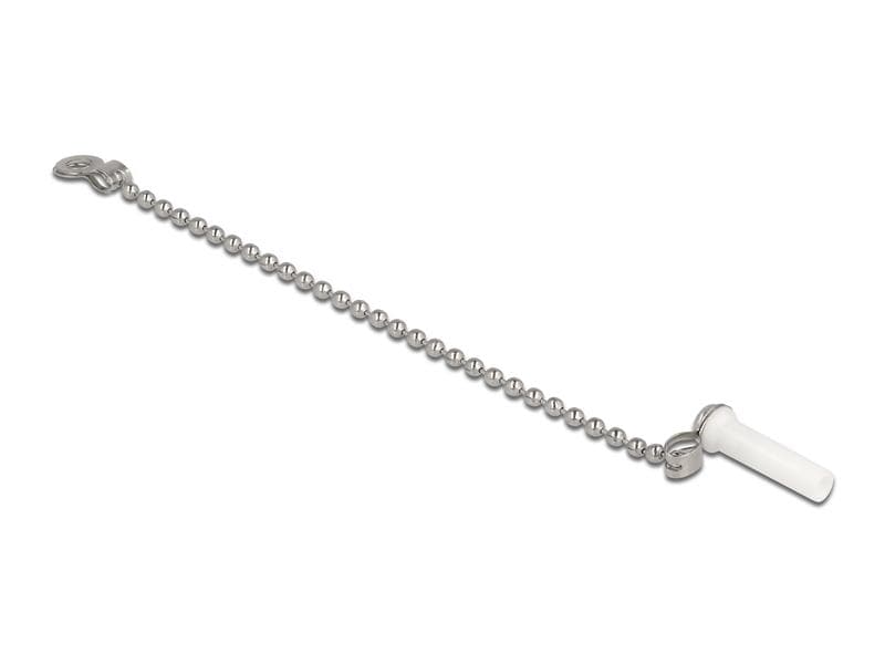 Delock Staubschutz Für LC Stecker mit Kette, 1 Stk, weiss Delock LWL Staubschutzkappe mit Kette für LC Stecker weiss