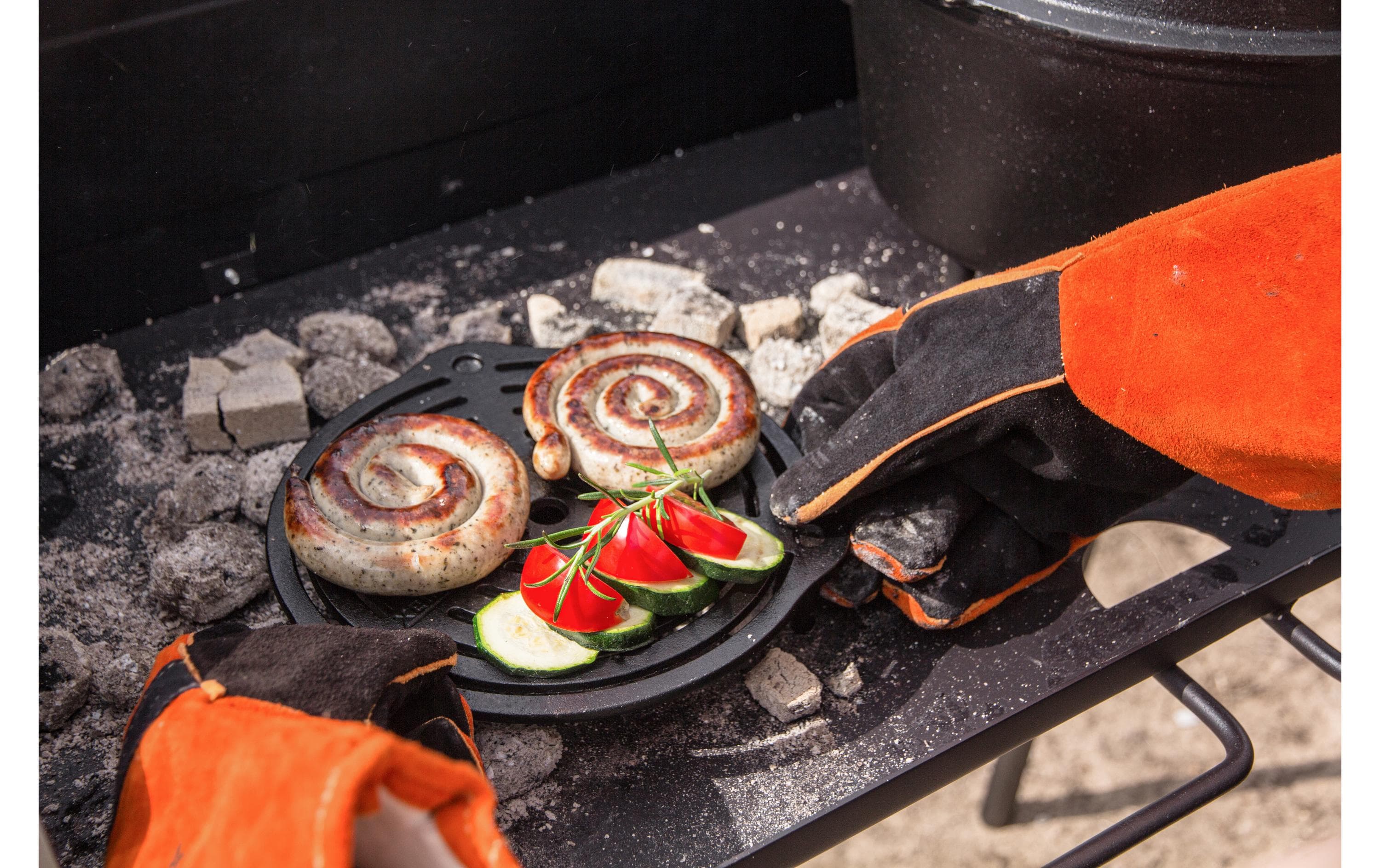 Grillrost Stapelrost aus GusseisenStapelrost für Camping und Outdoor