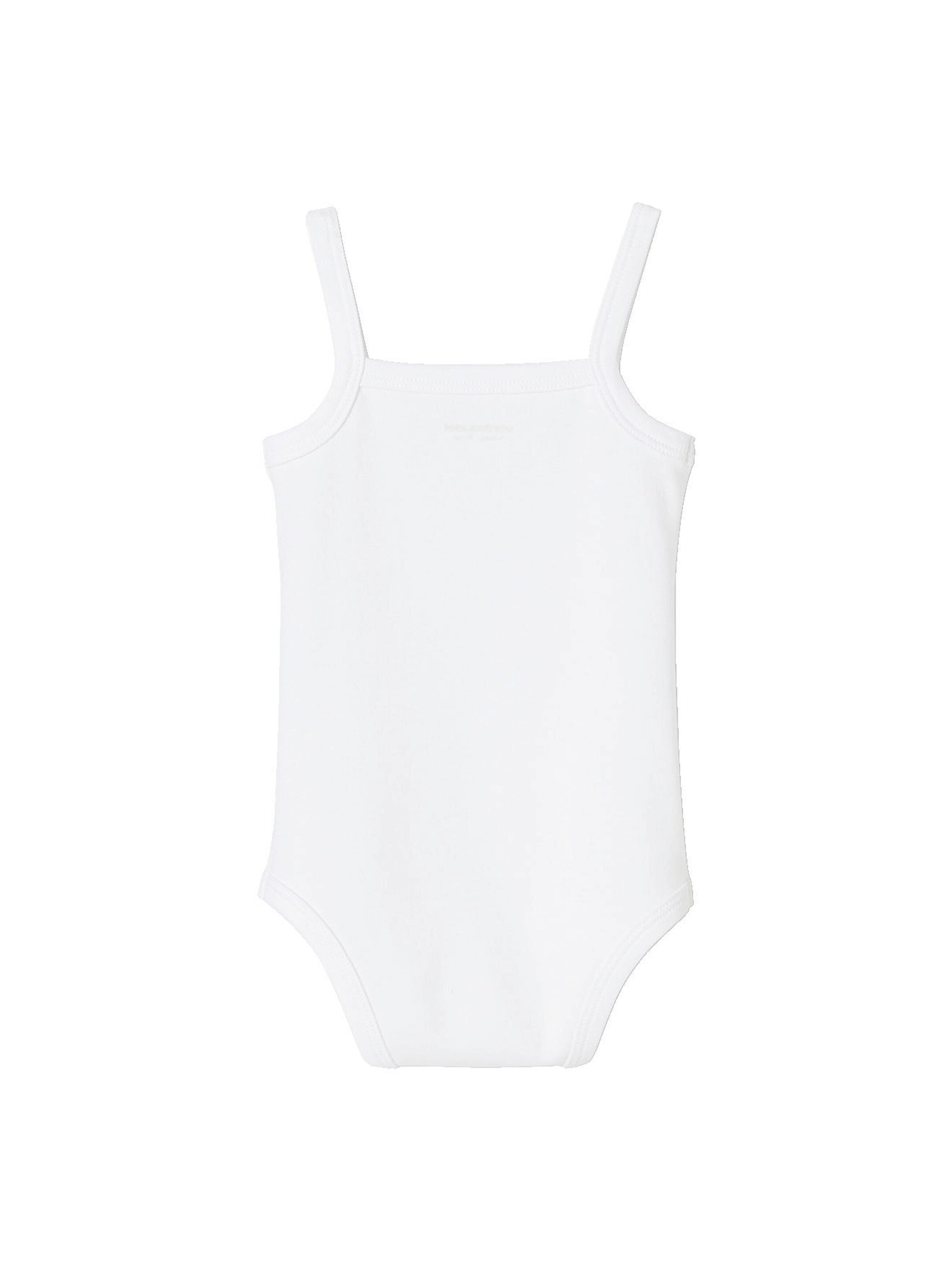 Vertbaudet 5er-Pack Baby Bodys, schmale Träger BASIC pack weiß