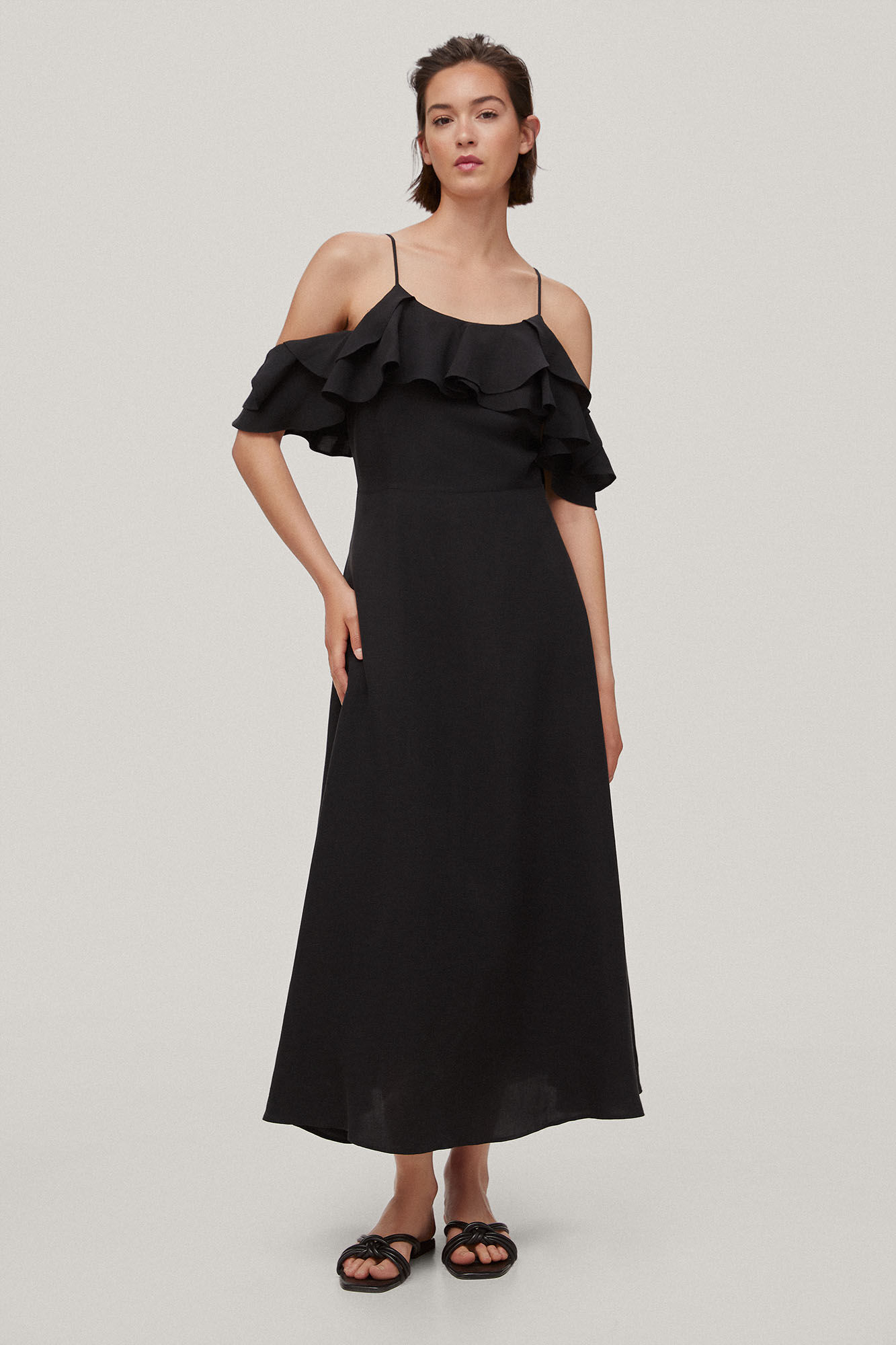 Vestido fluido voador - Preto