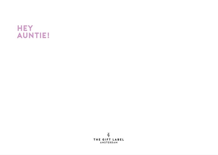 The Gift Label | Verjaardagskaart | Auntie, I love you | Aanpasbare tekst