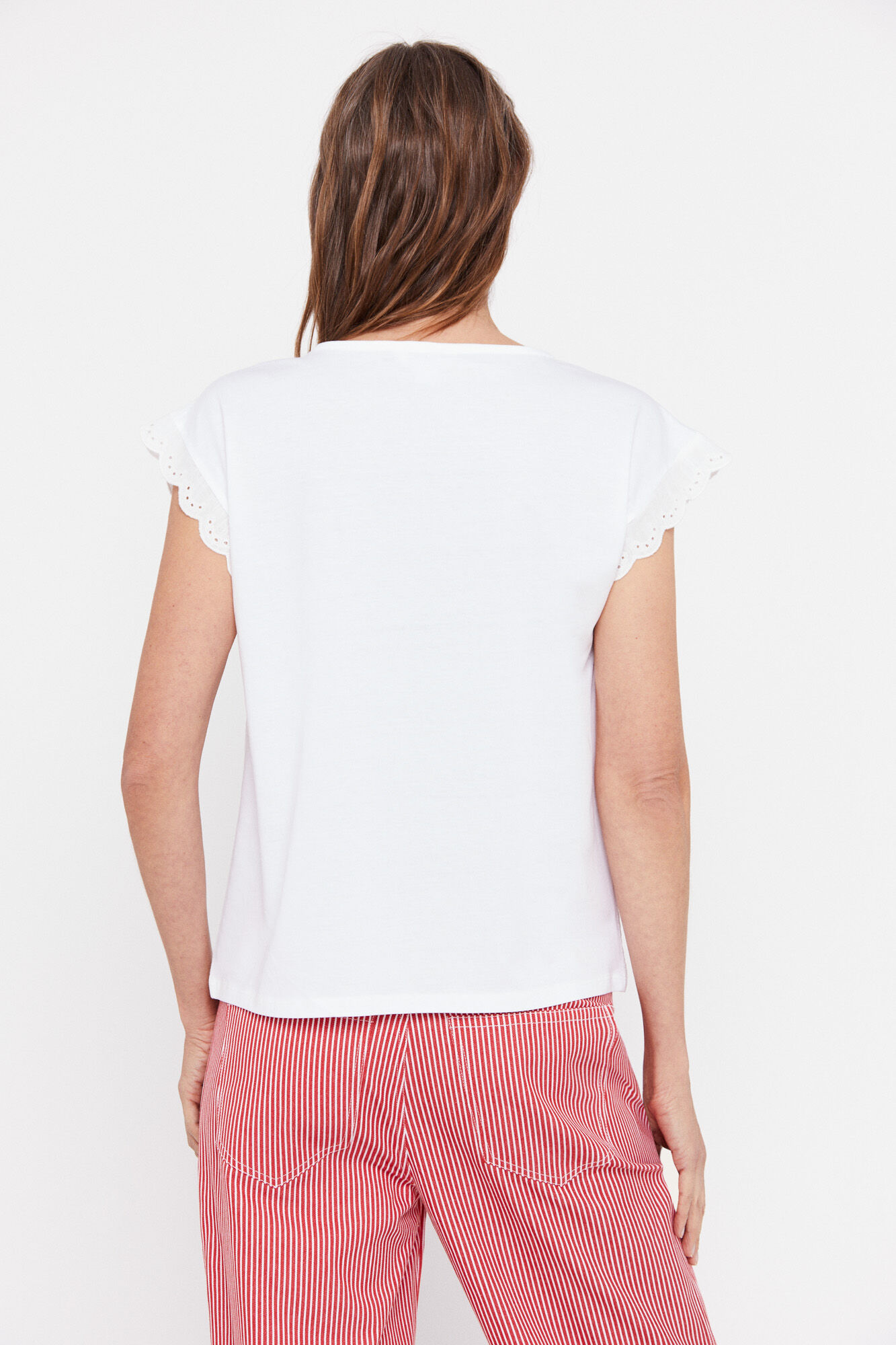 Blusa bordada com borboletas - Branca