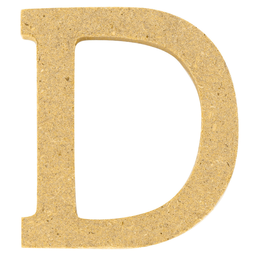 Lettre D en bois H 5cm