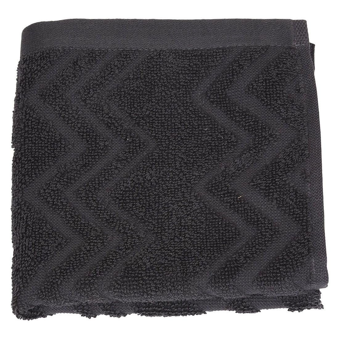 Zig Zag ensfarget håndkle 50x90