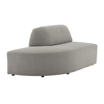 Modulaire bank Lieve eindstuk hoek links groot model taupe stof