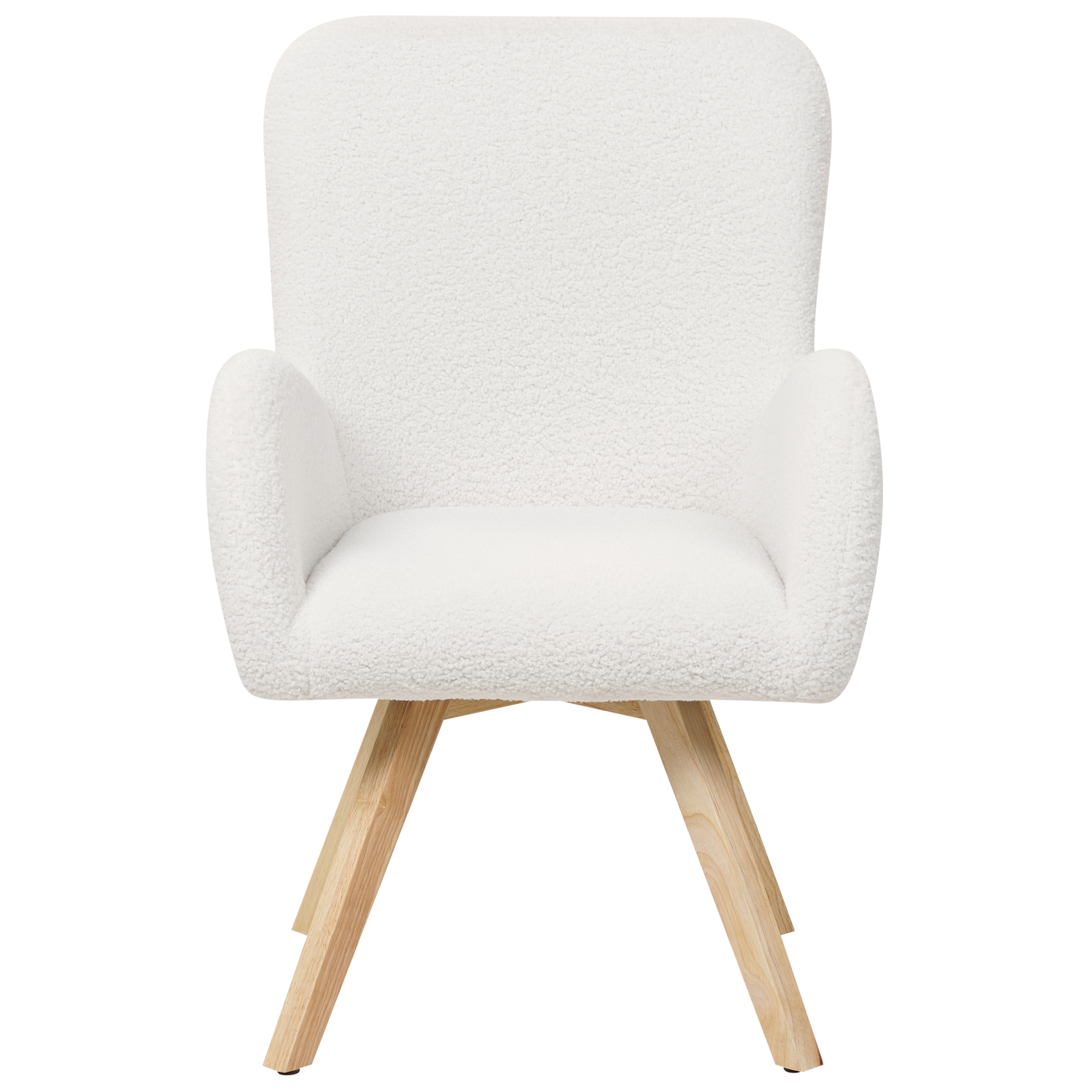 Beliani - BJARN - Fauteuil - Wit - Bouclé