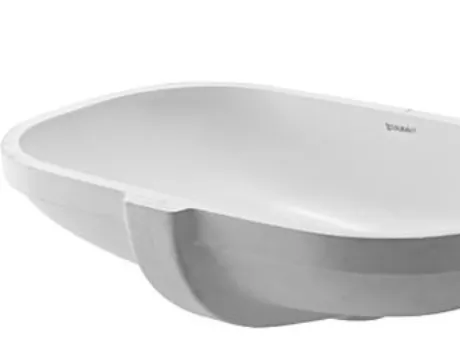 Duravit D-Code vask til - underlim 49cm uden hanehul med overløb