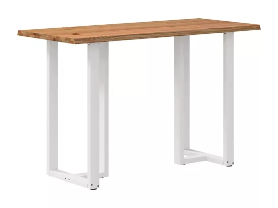 Table de bar marron clair bois de chêne massif rectangulaire