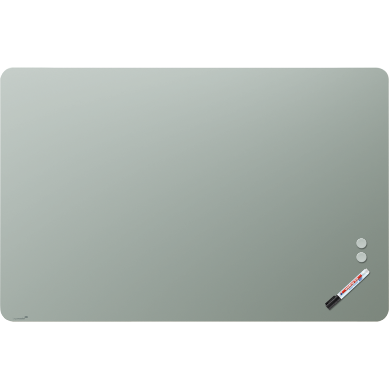Tableau en verre mat 100x150cm - Sage Green- Coin Arrondi - Legamaster