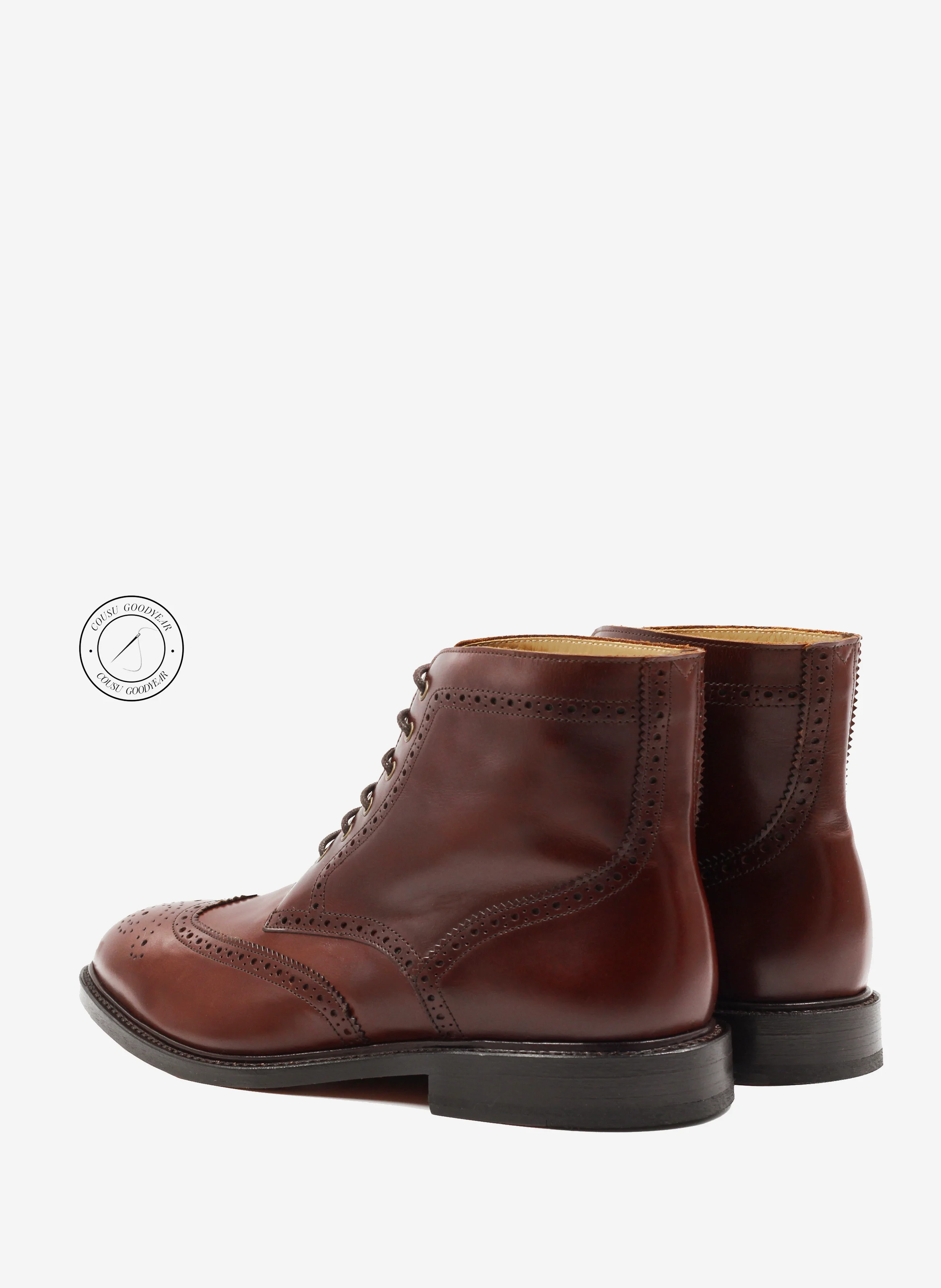 Boots cousu goodyear cuir lisse | Marron