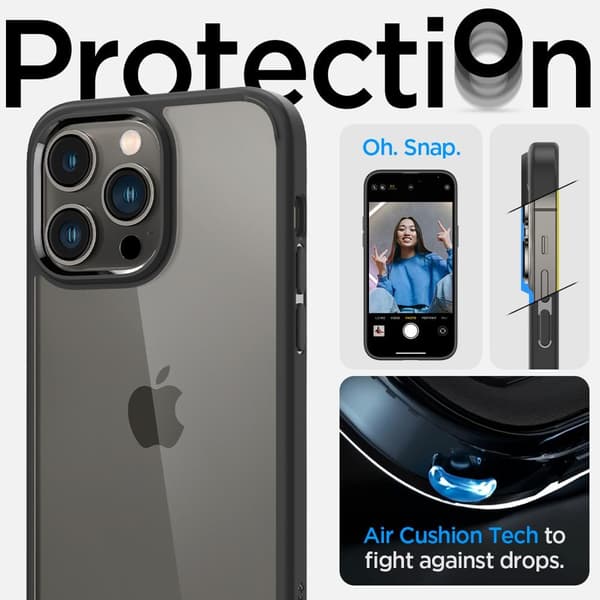 Spigen iPhone 14 Pro Deksel Ultra Hybrid Matte Black