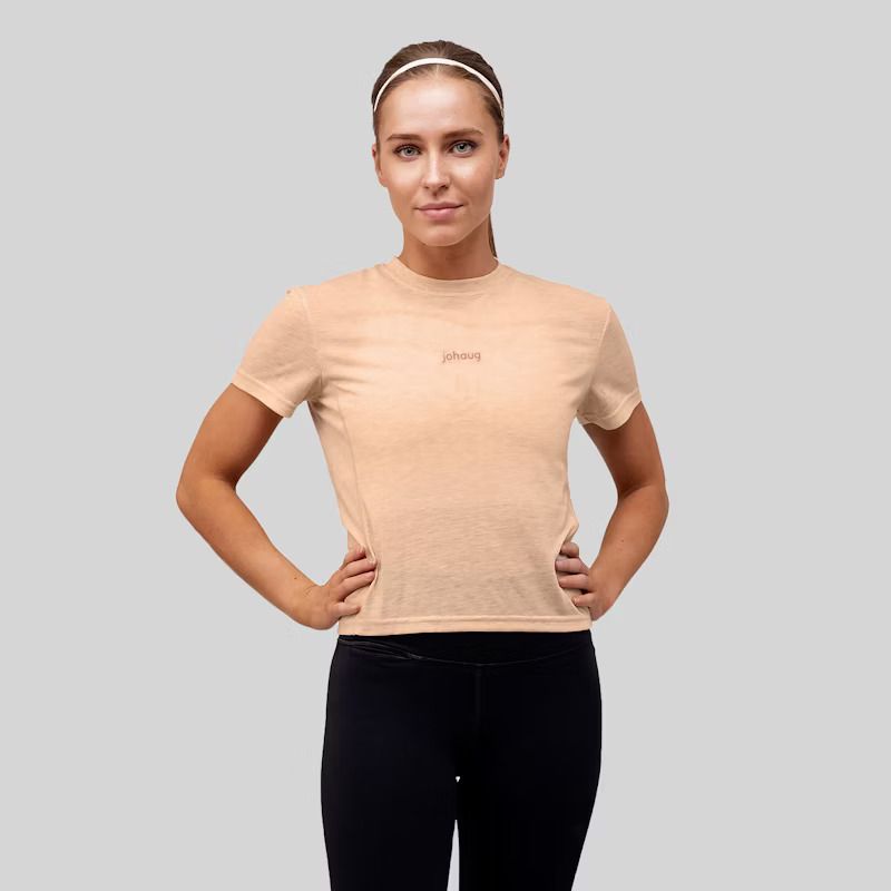 johaug aerial woolmix 2 0 traenings t shirt dame 343 220803 orange