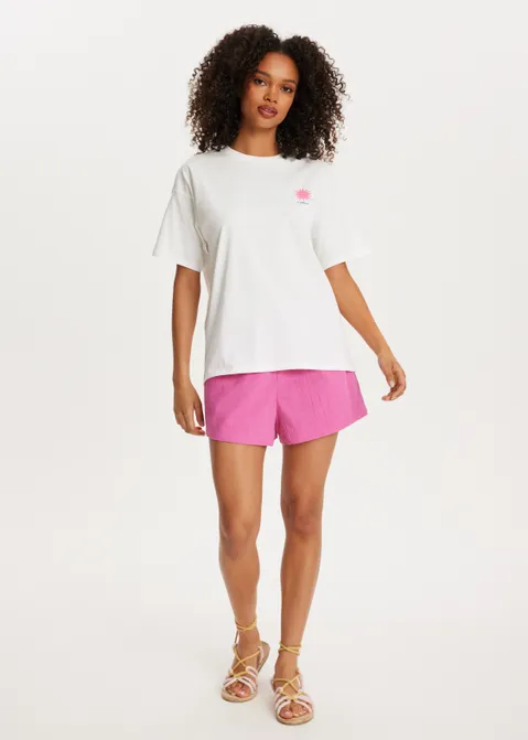 T-shirt met print summer blauw (BLW.K)