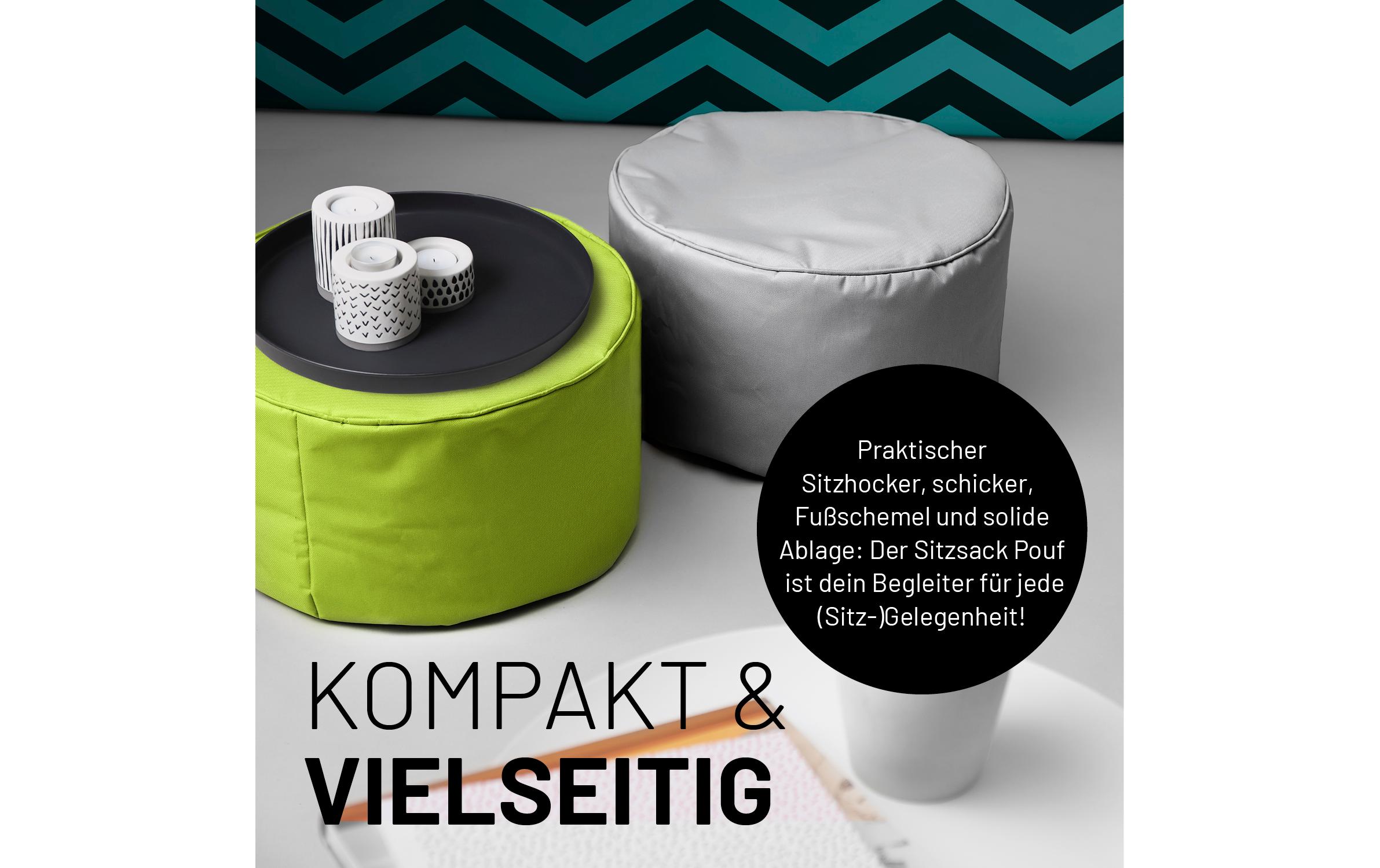 Sitzsack 45 x 25 cm, GrünHocker Pouf