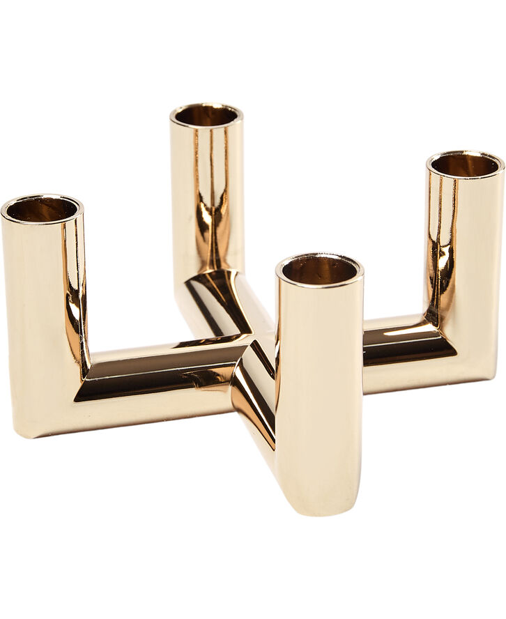 Uyuni MATRIX Candle Holder - 4'arm Mini Taper - Brass - 7,5 x 4,5 Guld