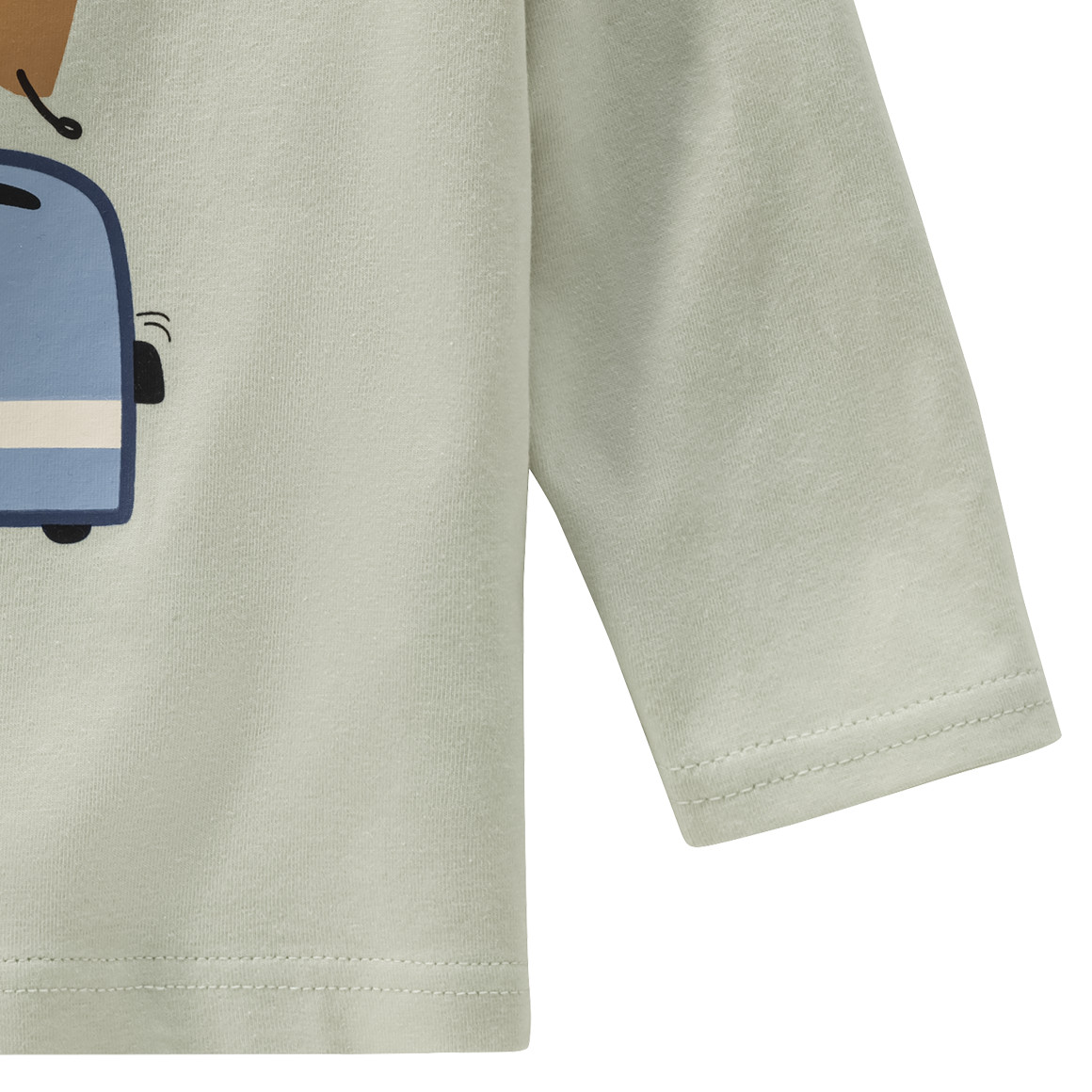 Topomini Baby Langarmshirt mit Frühstücks-Print mintgrün