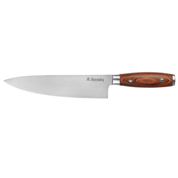 Couteau Sayuto Pakka X50 modèle chef 21cm manche riveté Sayuto