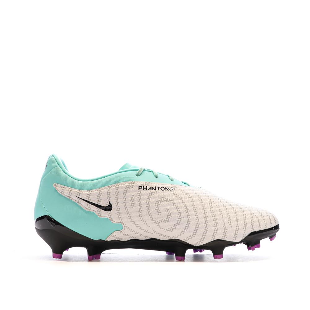 Nike Chaussures de foot Blanc/Vert Homme Nike Phantom GX Academy FG/MG
