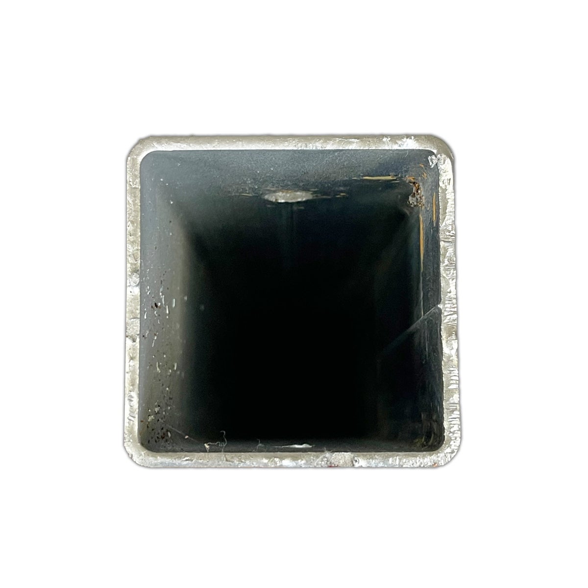 UVV-afzetpaal, staal, 70x70, los, insteekbaar, wit gepoedercoat, rode reflecterende folie