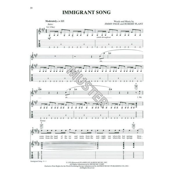 Alfred Music Publishing Guitar Play-Along Led Zeppelin