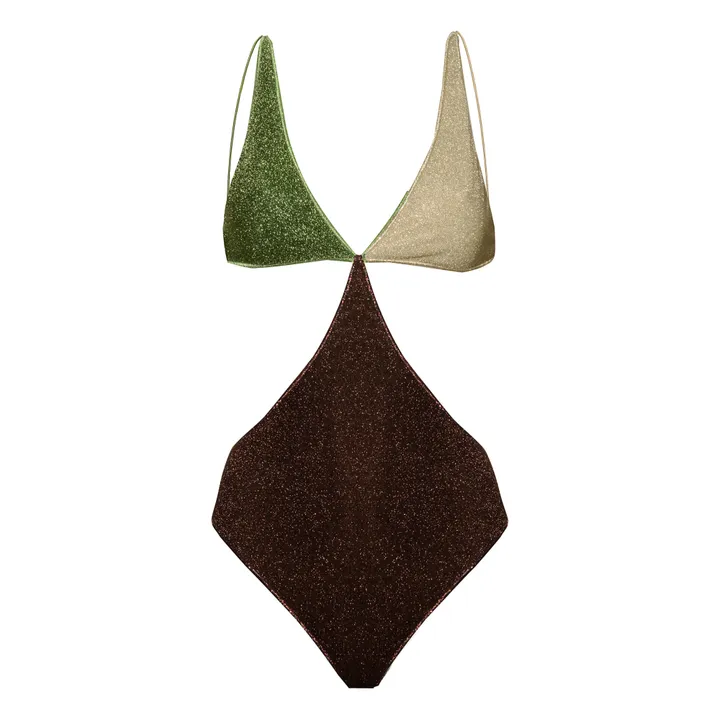 Oseree Maillot 1 Pièce Découpé Lumière | Chocolat