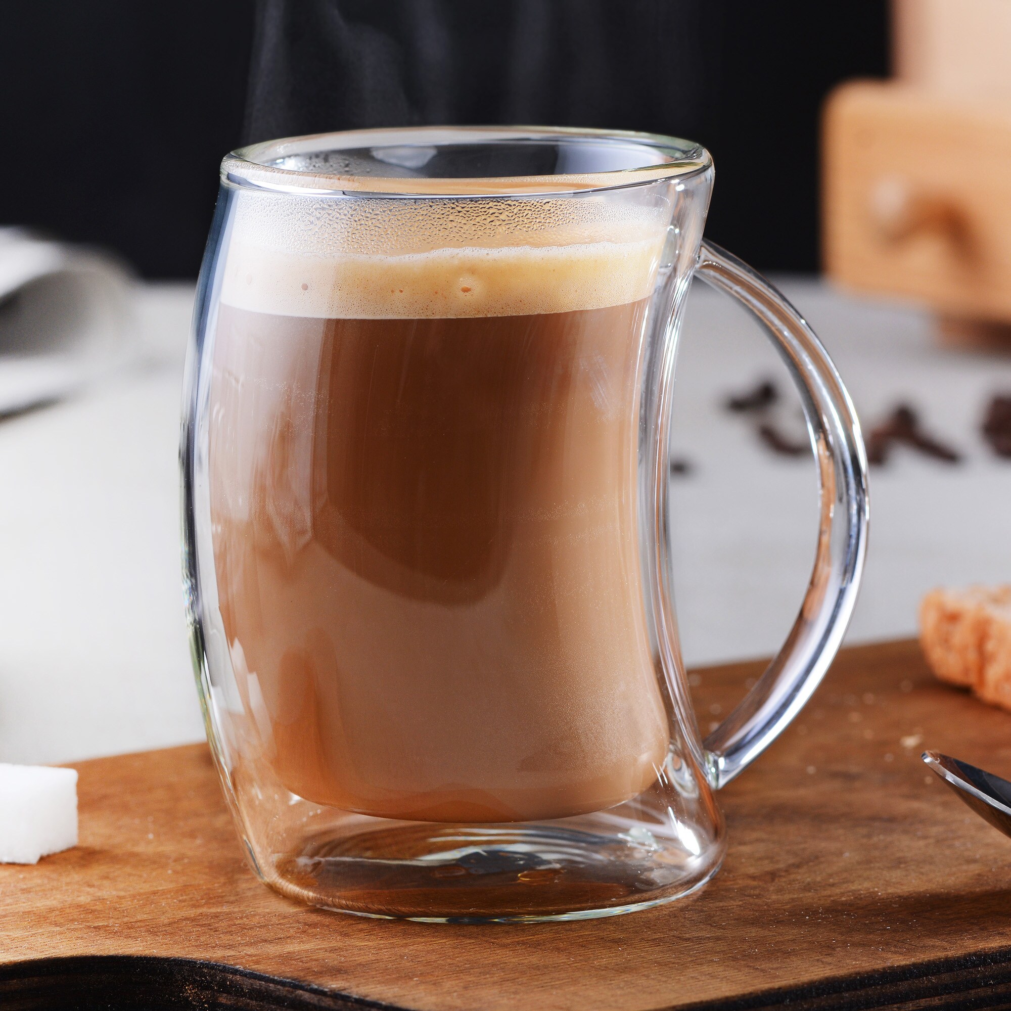 GRÄWE Doppelwandige Thermogläser, 2er-Set, gebogen