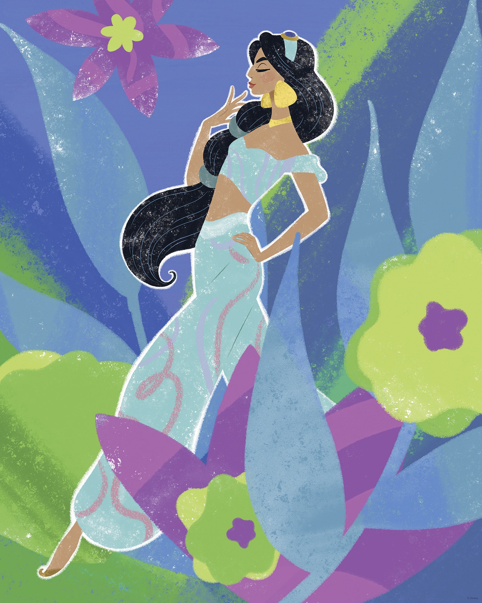 Komar Wandbild »Disney Princess Jasmine in Blue« Disney Set, 1 Stk. tlg. 40 x 50 cm (Breite x Höhe) - Kinderzimmer, Dekoration