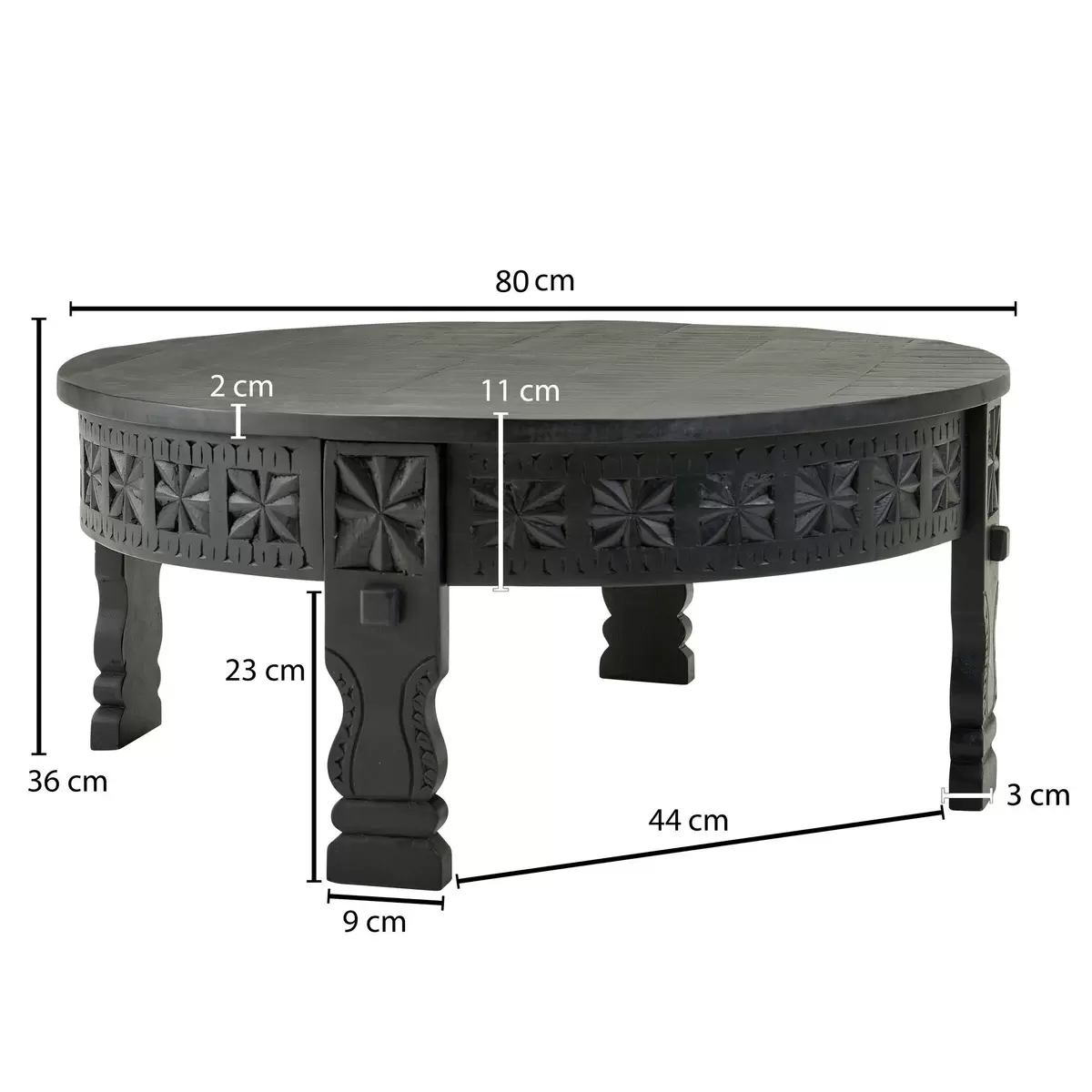 Couchtisch Lalin Schwarz