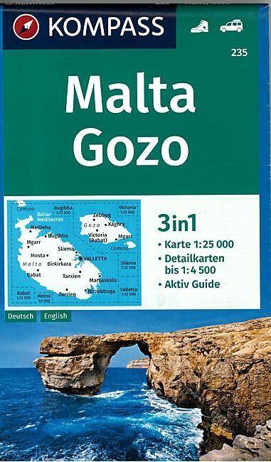 KOMPASS - 235 MALTE ET GOZO 1 25 000