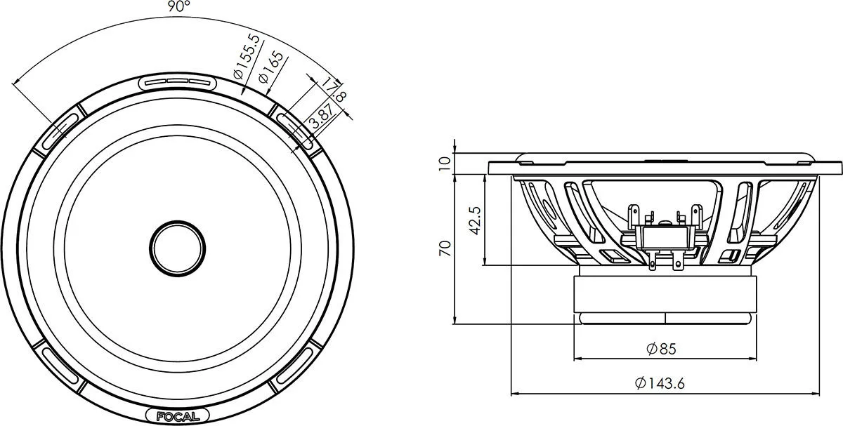 Focal PS 165 SF (la paire) Haut-parleurs voiture