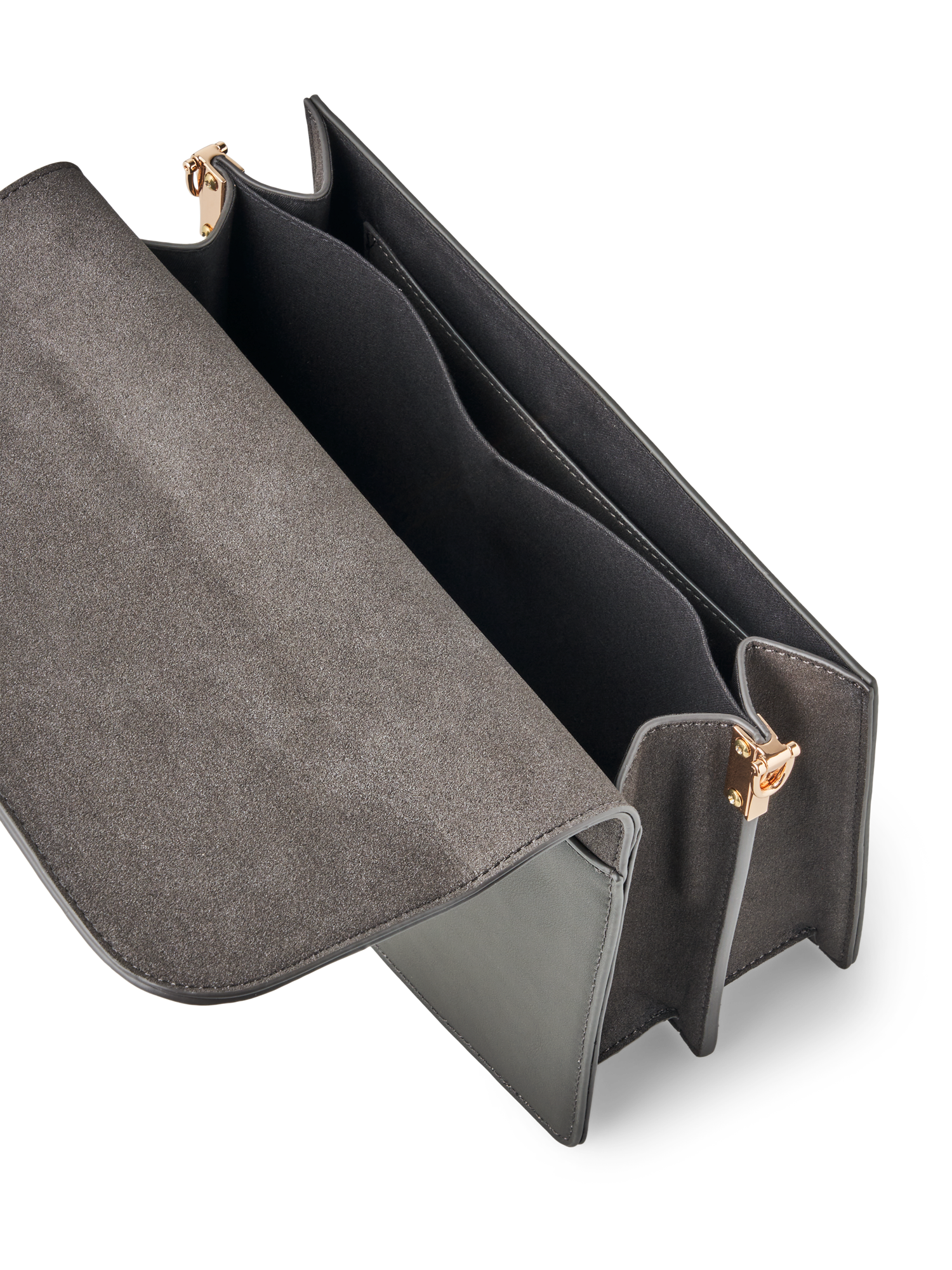 Nena-håndtaske | Polyuretan. 26 x 11,5 x 18 cm. | Anthracite, White | Noella