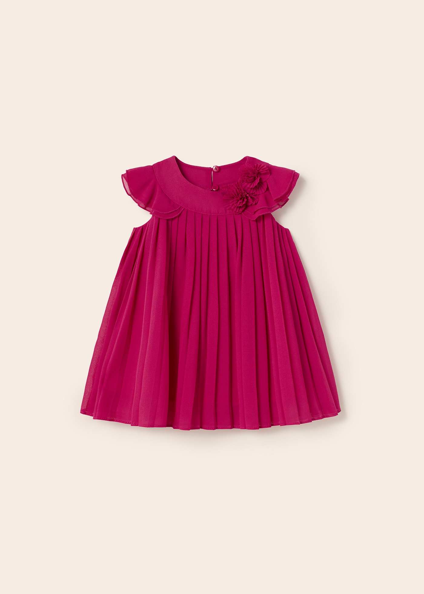 Vestido plissado para bebê