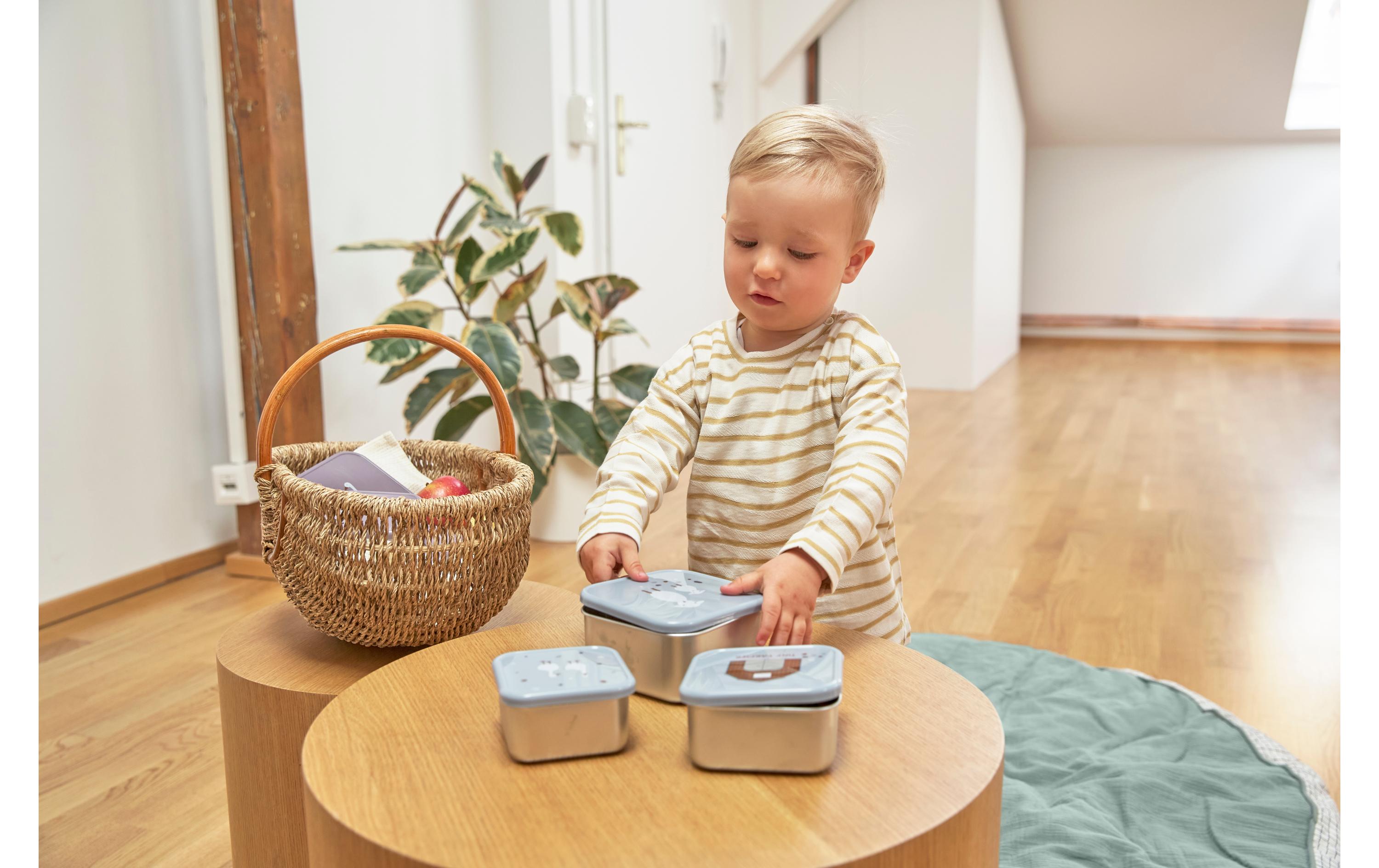 Lunchbox 3er Set Tiny Farmer Sheep/Goose BlueSnackboxen-Set