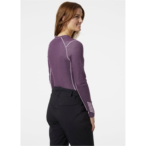 T-shirt thermique HELLY HANSEN W LIFA MERINO MIDWEIGHT CREW AMETHYST/BLACK