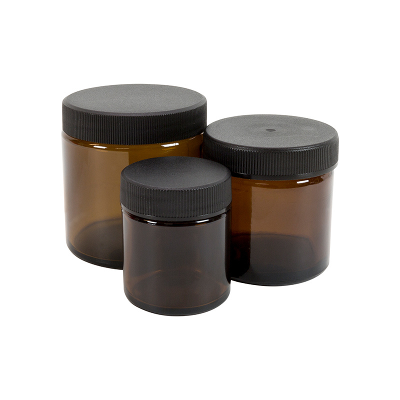 Blockland Zalfpot Glas Bruin Gedopt 30ml 1 stuk