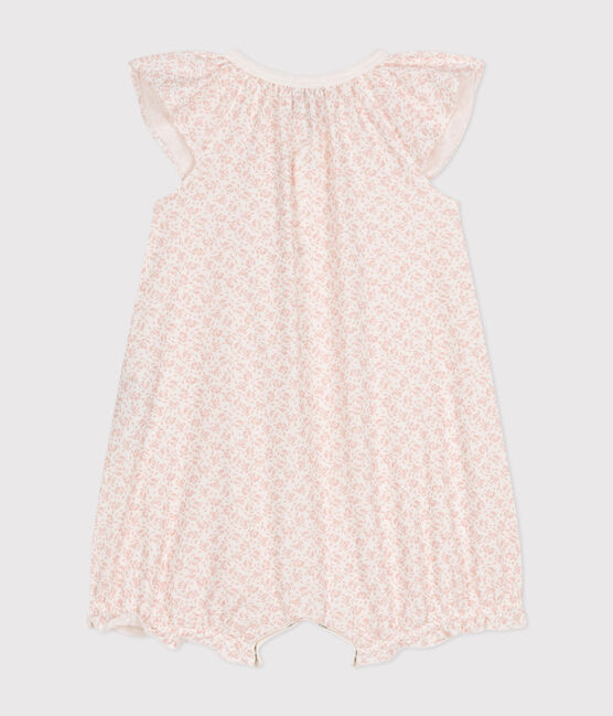 Combinaison courte imprimé fleurs en coton bébé