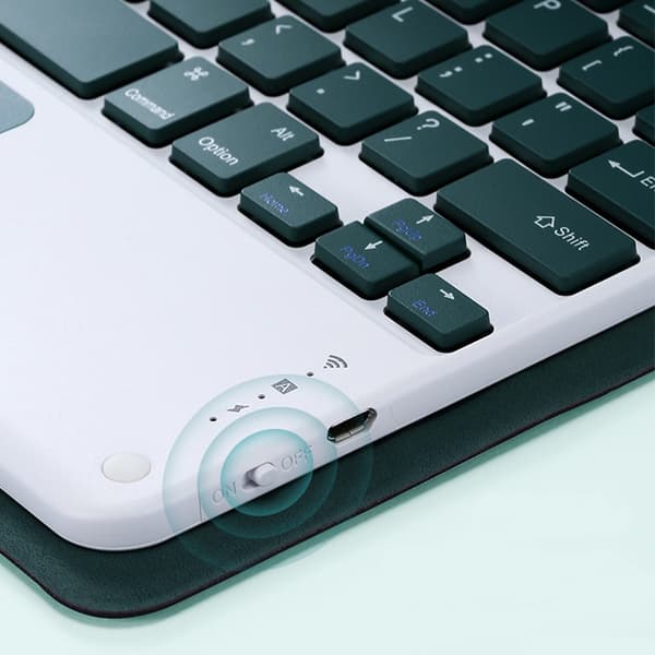 INF Bluetooth-tastatur og -mussett for Samsung Galaxy Tab S6 Lite 10,4 tommer - klassisk svart