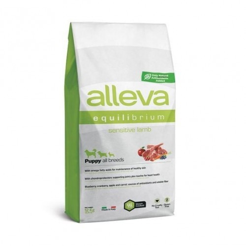 Ração Alleva Equilibrium Sensitive para Filhotes, Sabor Cordeiro