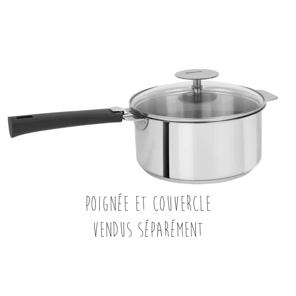 Casserole inox Mutine 18 cm 2,2 L Cristel