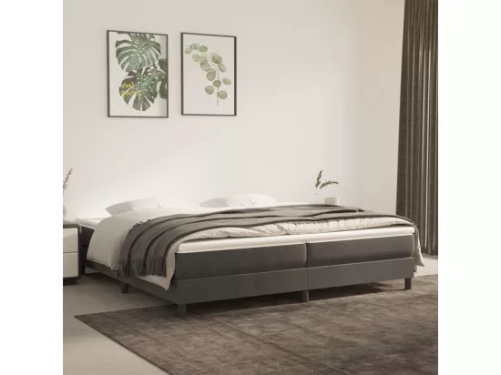 Sommier à lattes de lit Gris foncé 200x200 cm Velours