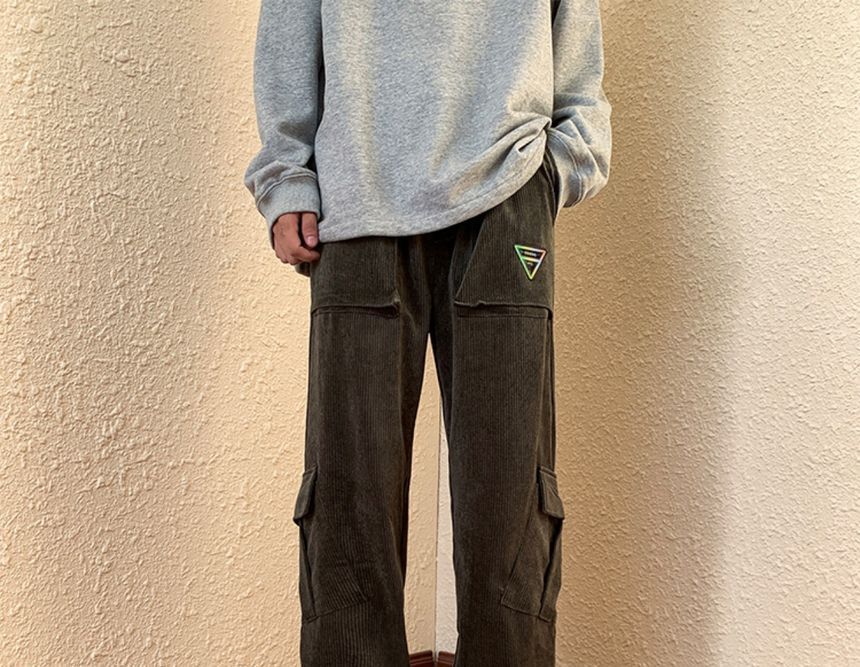 Lorencho - Corduroy Cargo Straight Leg Broek