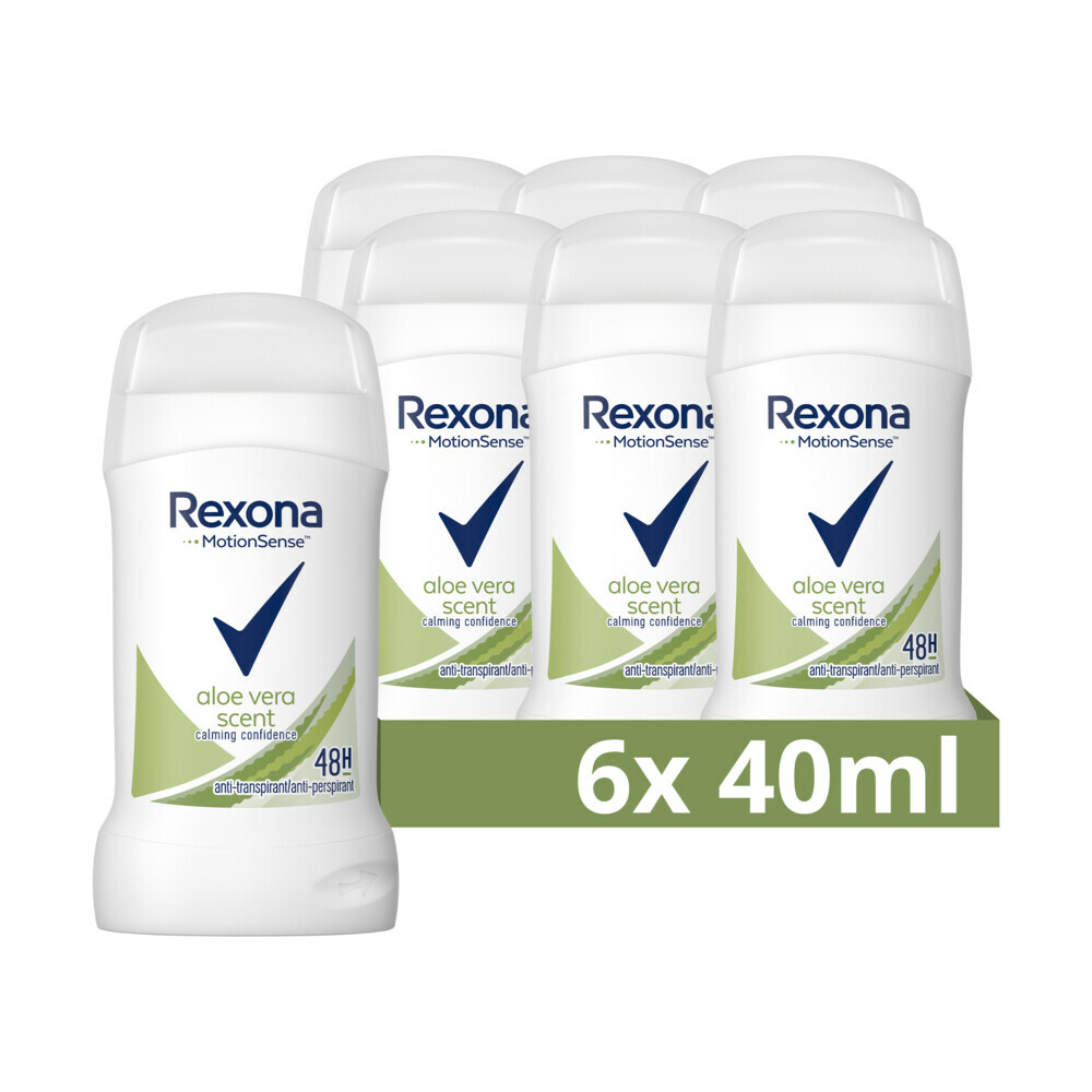 6x Rexona Deodorant Stick Cream Motion Sense Aloë Vera40 ml